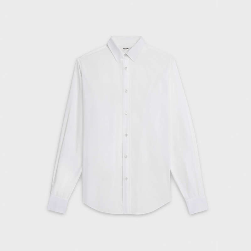 Celine CLASSIC IN COTTON POPLIN Shirts White | CL-592179