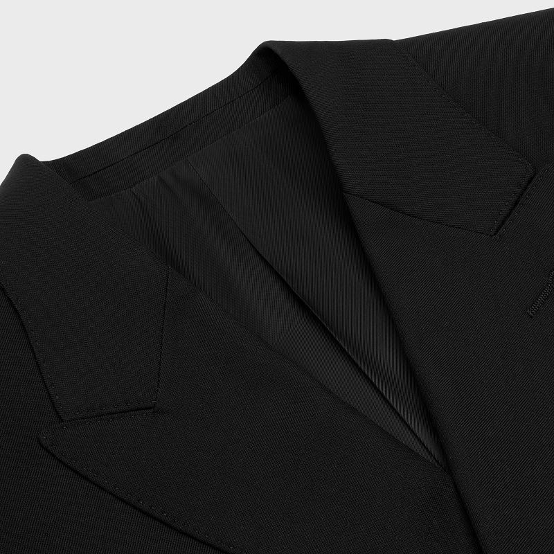 Celine CLASSIC IN WOOL GABARDINE Jackets Black | CL-591990