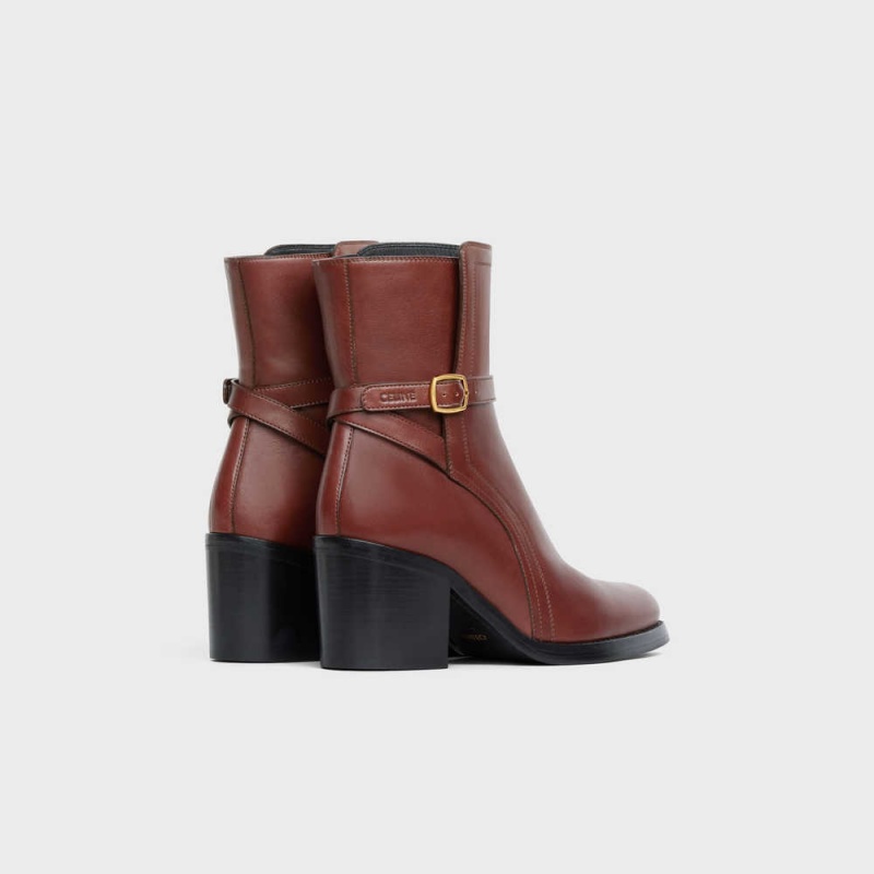 Celine CONDÉ JODHPUR in Calfskin Boots Dark Brown | CL-592495