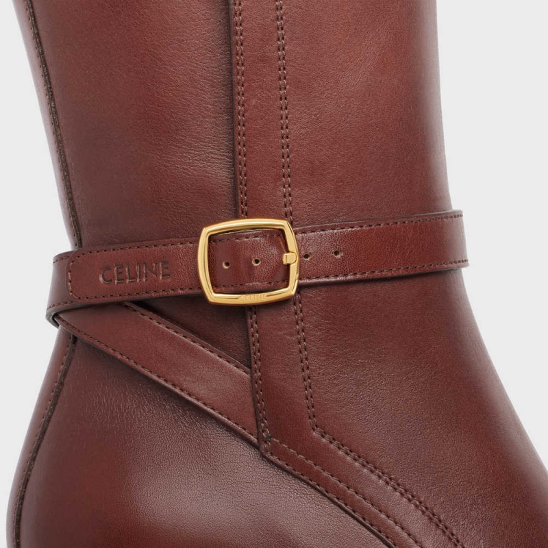 Celine CONDÉ JODHPUR in Calfskin Boots Dark Brown | CL-592495