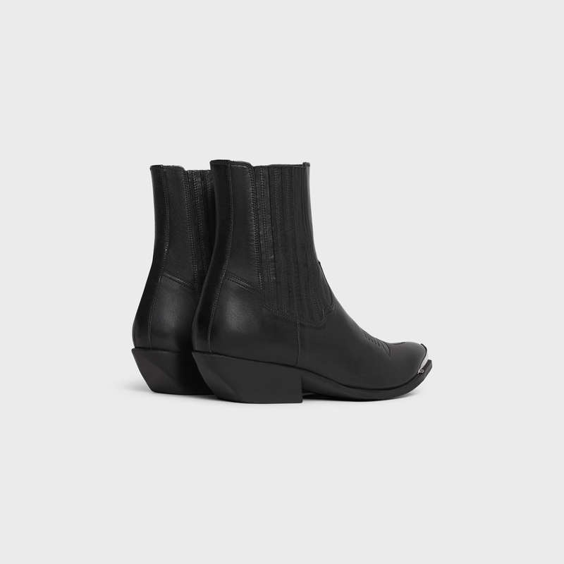 Celine CRUISER CHELSEA WITH METAL TOE in Calfskin Boots Black | CL-591874