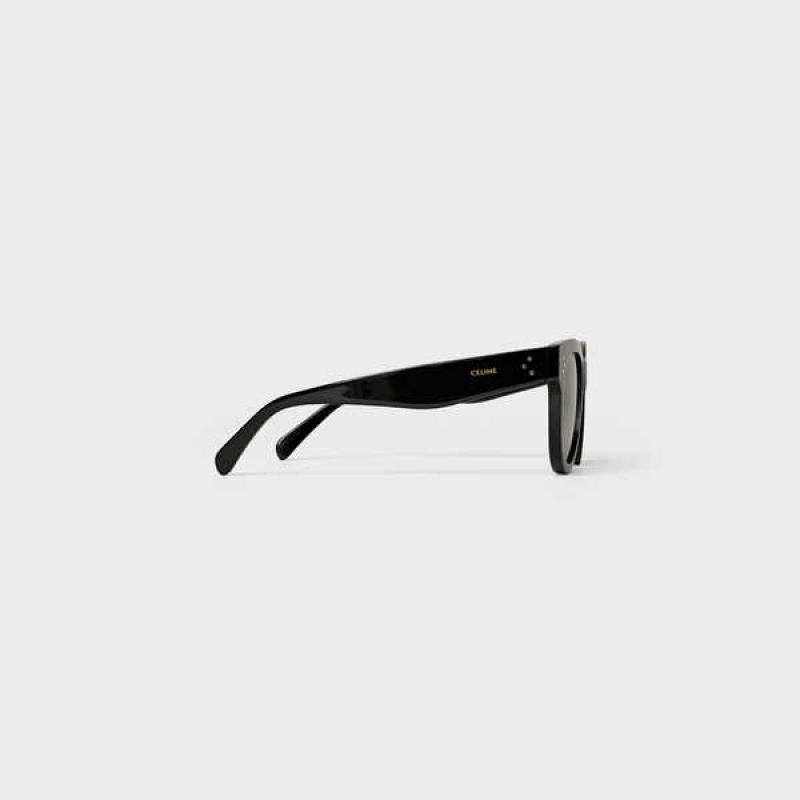 Celine Cat Eye S003 in Acetate with Mineral Glass Lenses Sunglasses Black | CL-592427