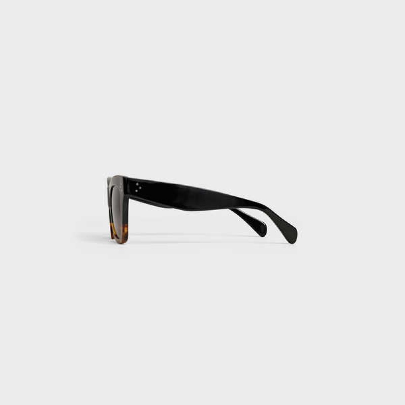 Celine Cat Eye S004 in Acetate Sunglasses Black / Havana | CL-592429