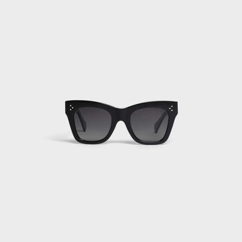 Celine Cat Eye S004 in Acetate with Polarized Lenses Sunglasses Black | CL-592428