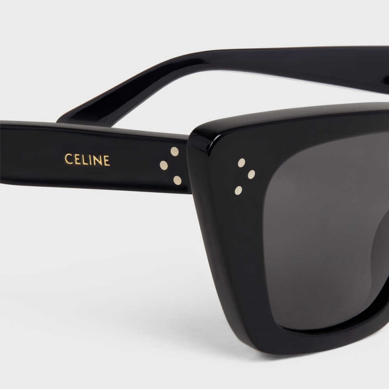 Celine Cat Eye S187 in Acetate Sunglasses Black | CL-592425