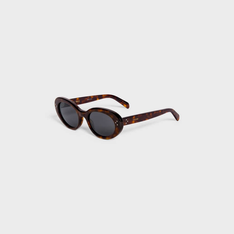 Celine Cat Eye S193 in Acetate Sunglasses Dark Havana | CL-592422