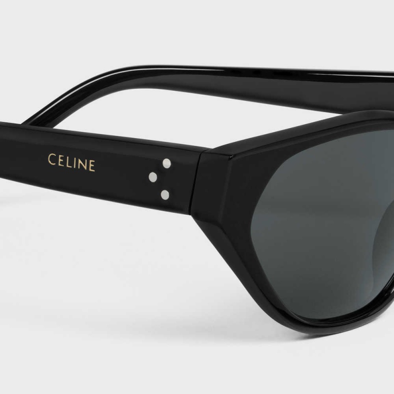 Celine Cat Eye S251 in Acetate Sunglasses Black | CL-592430