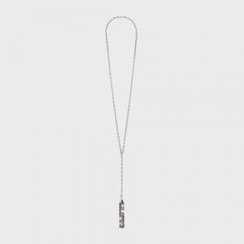 Celine César Project Compression in Sterling Silver Necklaces Silver | CL-591669