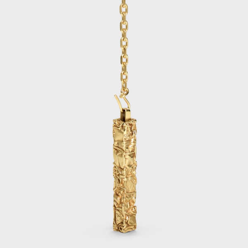 Celine César Project Compression in Vermeil Necklaces Gold | CL-592291