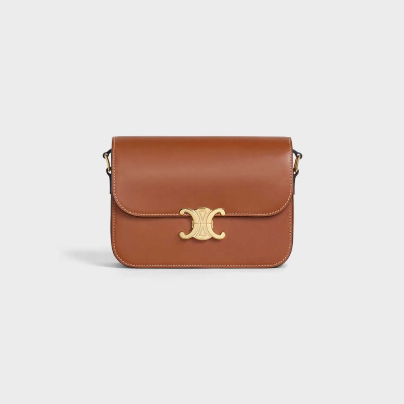 Celine Classique Bag in natural calfskin Triomphe Tan | CL-593184