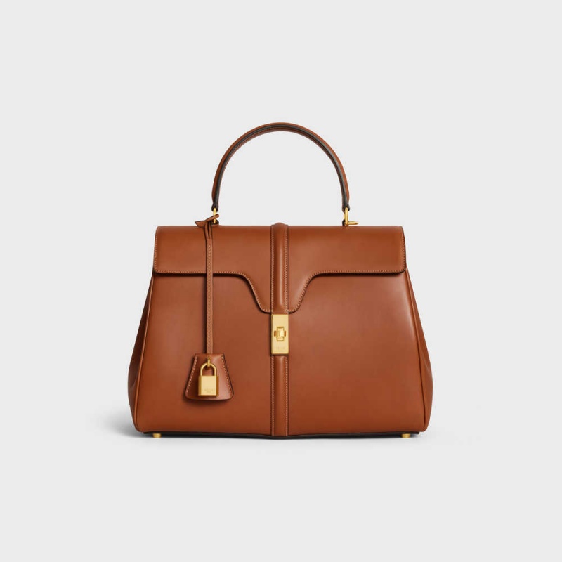 Celine Classique Bag in natural calfskin 16 Tan | CL-593282