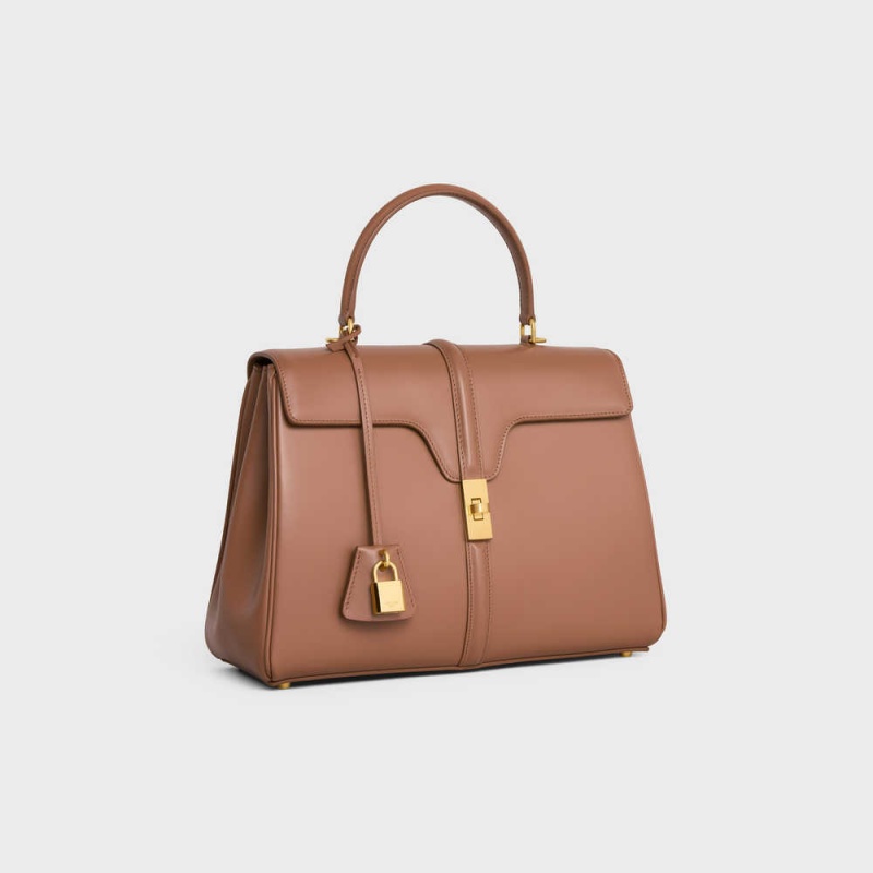 Celine Classique Bag in satinated calfskin 16 Bronze | CL-593281