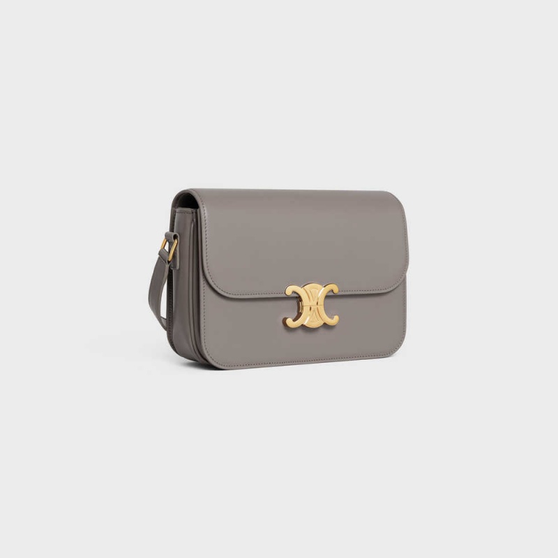 Celine Classique Bag in shiny calfskin Triomphe Pebble | CL-593186