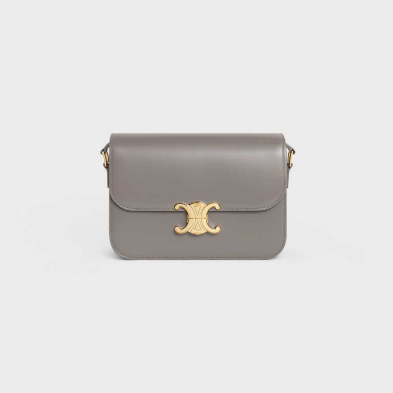 Celine Classique Bag in shiny calfskin Triomphe Pebble | CL-593186