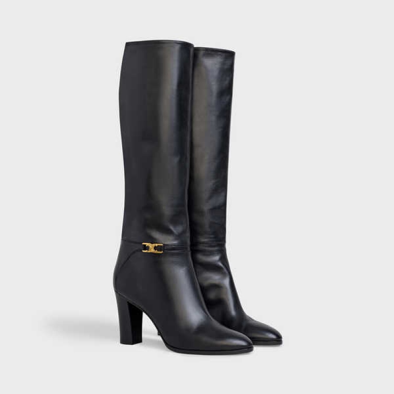 Celine Claude in Calfskin Boots Black | CL-592494