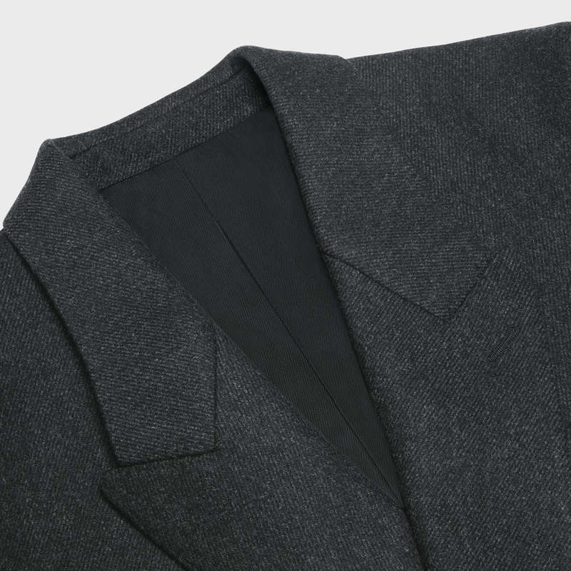 Celine DIAGONAL WOOL OVERCOAT Coats CHARCOAL | CL-591977