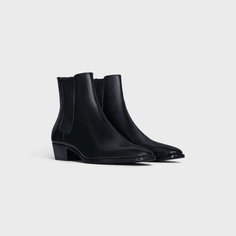 Celine DRUGSTORE CHELSEA in Shiny calfskin Boots Black | CL-591869