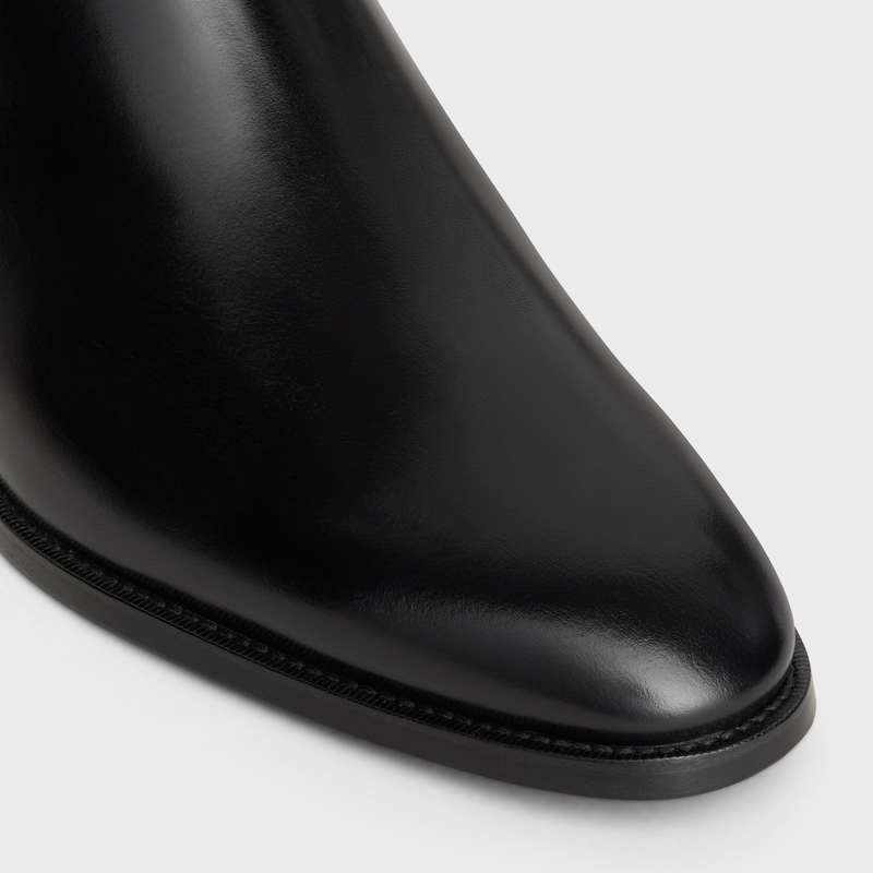 Celine DRUGSTORE CHELSEA in Shiny calfskin Boots Black | CL-591868