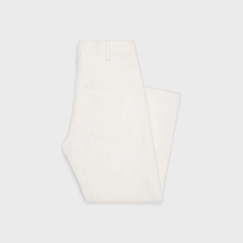 Celine DYLAN FLARED JEANS IN OPTIC WASH DENIM Pants OPTIC WHITE WASH | CL-592047