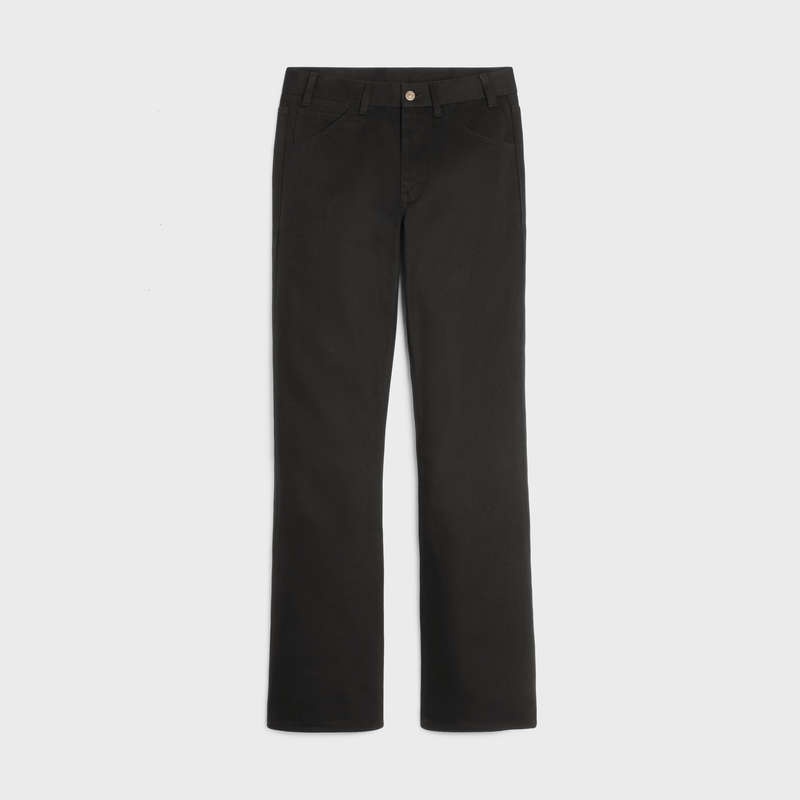 Celine DYLAN FLARED JEANS IN PURE BLACK WASH DENIM Pants VINTAGE PURE BLACK | CL-592044