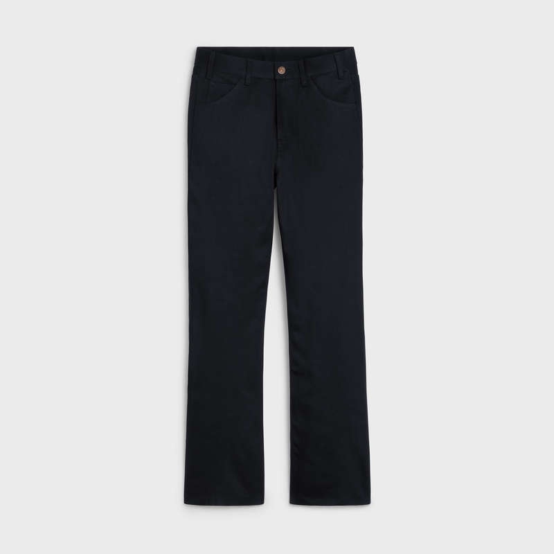 Celine DYLAN FLARED JEANS IN PURE BLACK WASH DENIM Pants Black | CL-592043