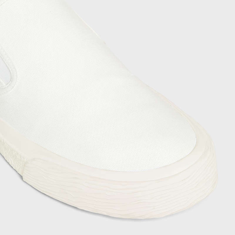 Celine ELLIOT SLIP-ON in Canvas Sneakers Off White | CL-591914