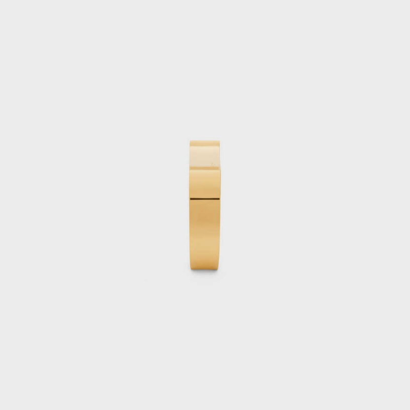 Celine Formes Abstraites Concave Cuff in Brass with Gold Finish Bracelets Gold | CL-592213