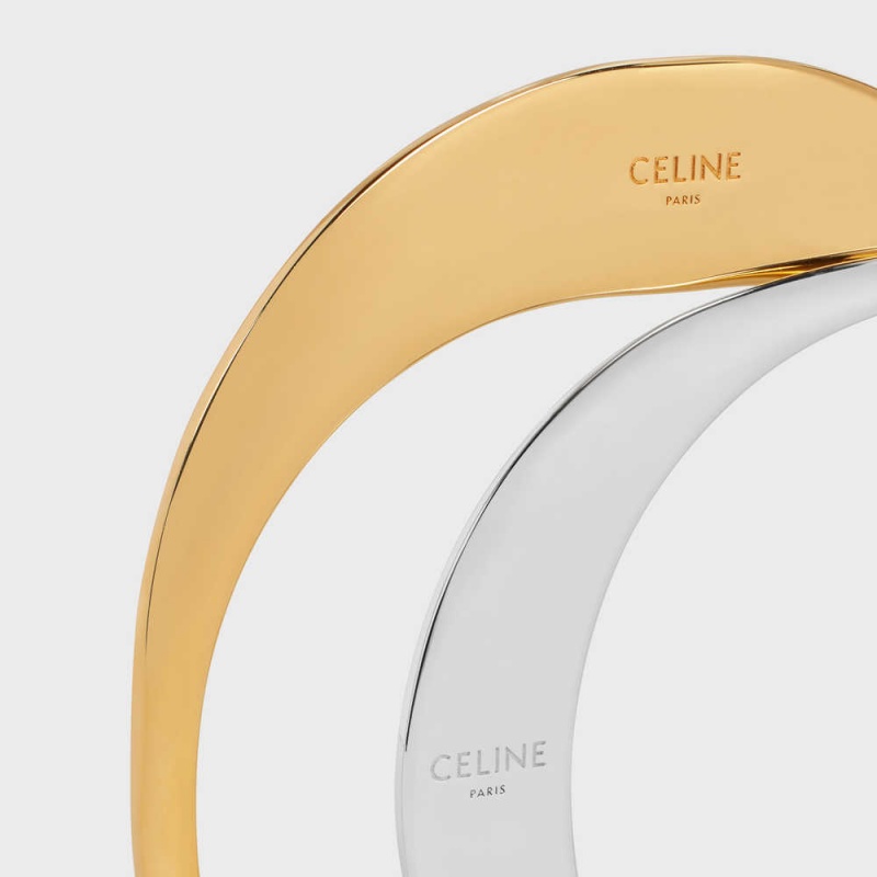 Celine Formes Abstraites Set of 2 Cuffs in Brass with Gold and Rhodium Finish Bracelets Gold/ Silver | CL-592224