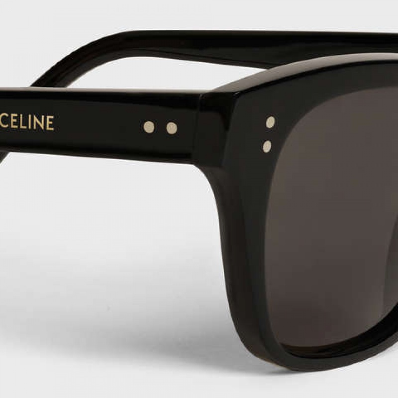 Celine Frame 04 in Acetate with Polarized Lenses Sunglasses Black | CL-591738