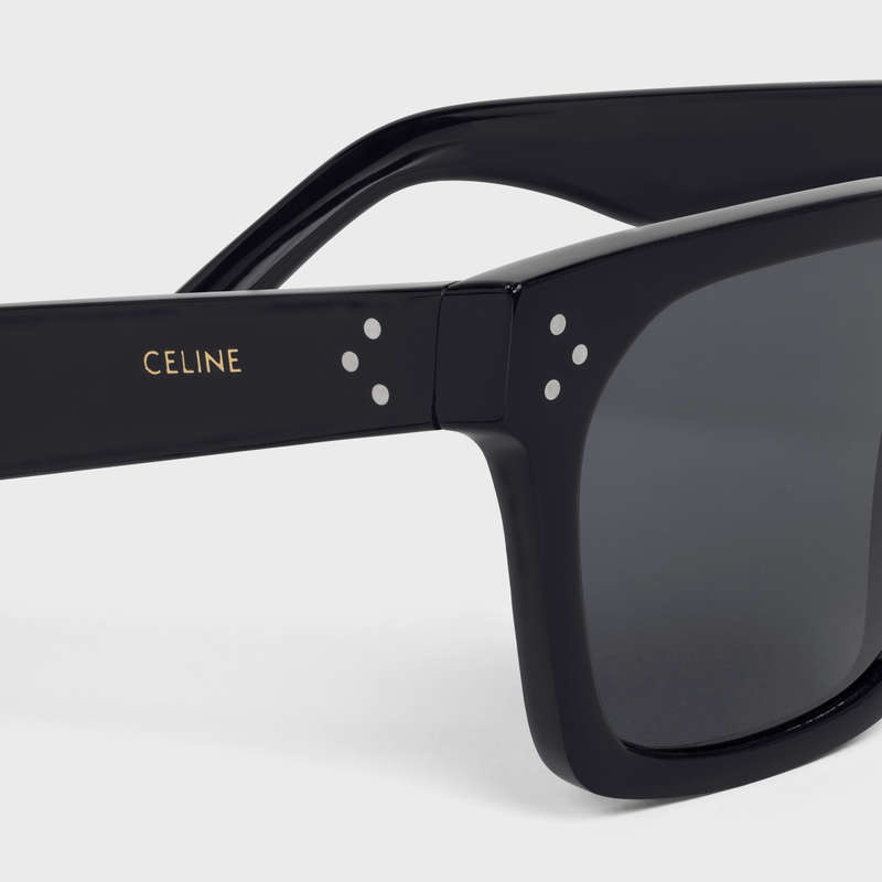 Celine Frame 45 in Acetate Sunglasses Black | CL-591736