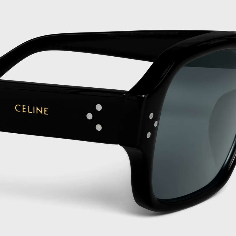 Celine Frame 49 in Acetate Sunglasses Black | CL-591728