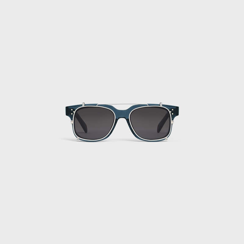 Celine Frame 51 in Acetate with Metal Sunglasses Transparent Blue | CL-591733