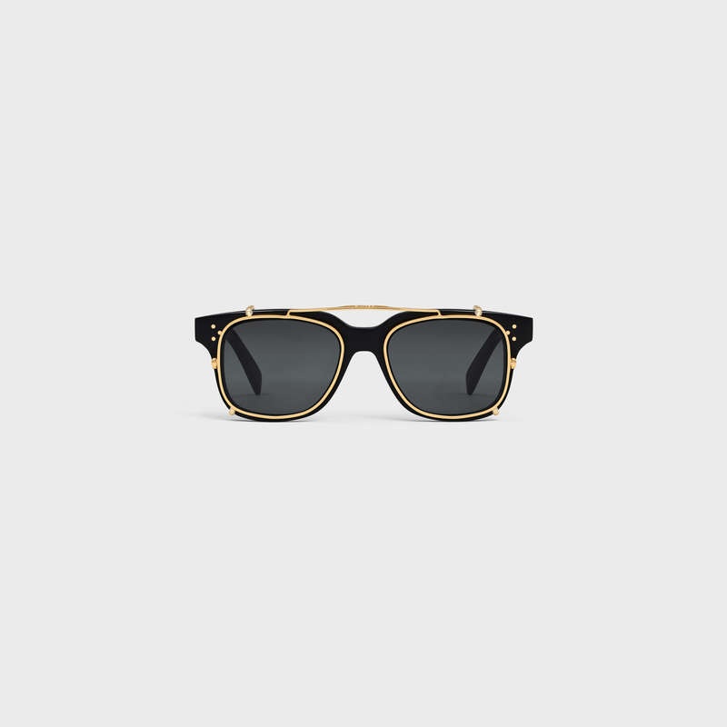 Celine Frame 51 in Acetate with Metal Sunglasses Black | CL-591731