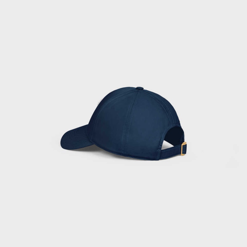 Celine INITIAL BASEBALL IN COTTON Cap Marine | CL-592366