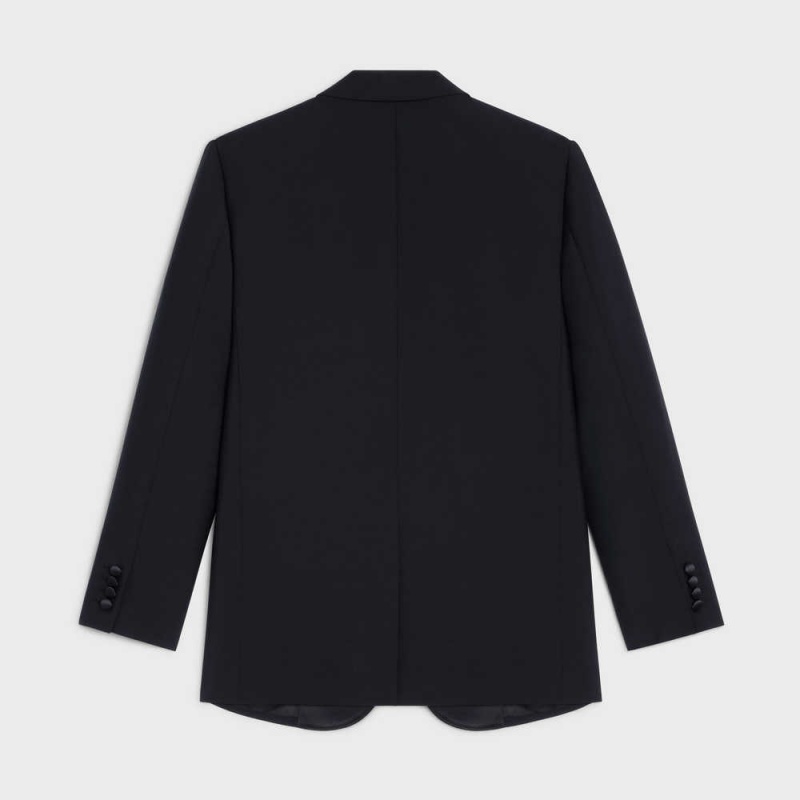 Celine JUDE TUX IN WOOL AND MOHAIR Jackets Black | CL-592669