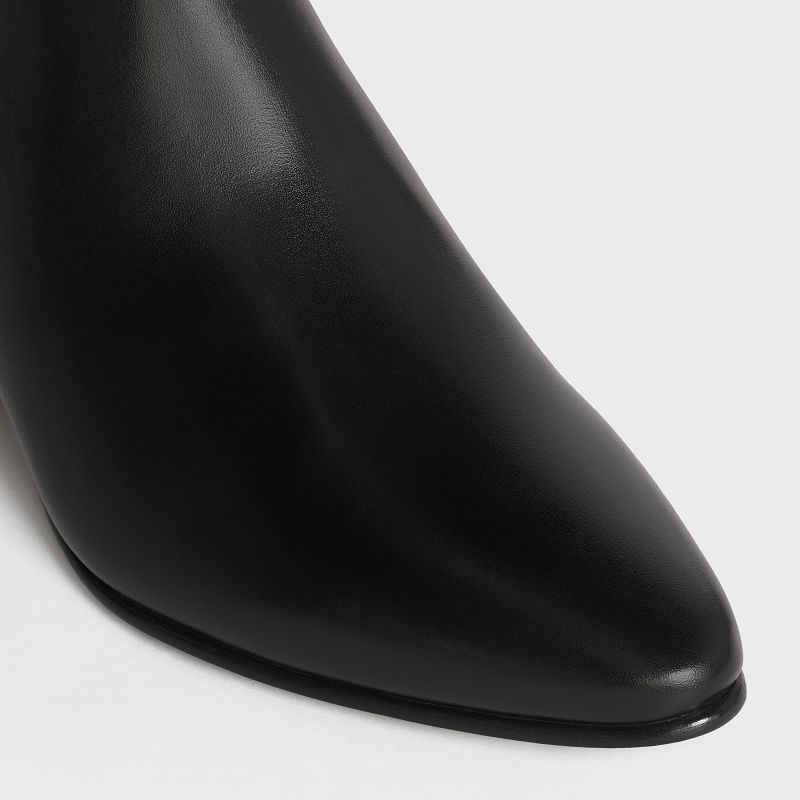 Celine Jacno Zipped in Shiny calfskin Boots Black | CL-591864