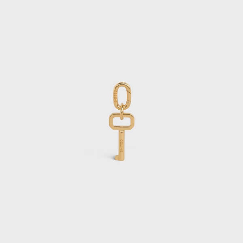 Celine KEY CHARM in Brass Leather Goods Accessories Gold | CL-592922