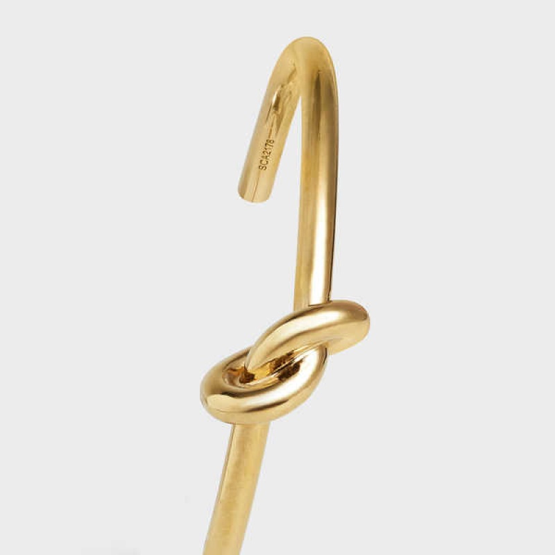 Celine Knot Extra-Thin in Brass with Gold finish Bracelets Gold | CL-592231