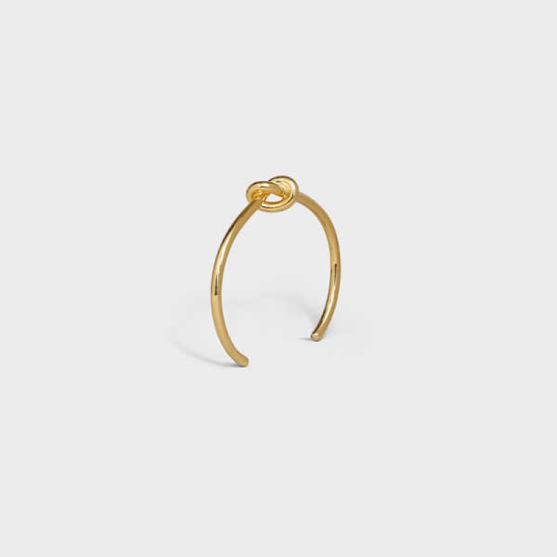 Celine Knot Extra-Thin in Brass with Gold finish Bracelets Gold | CL-592231