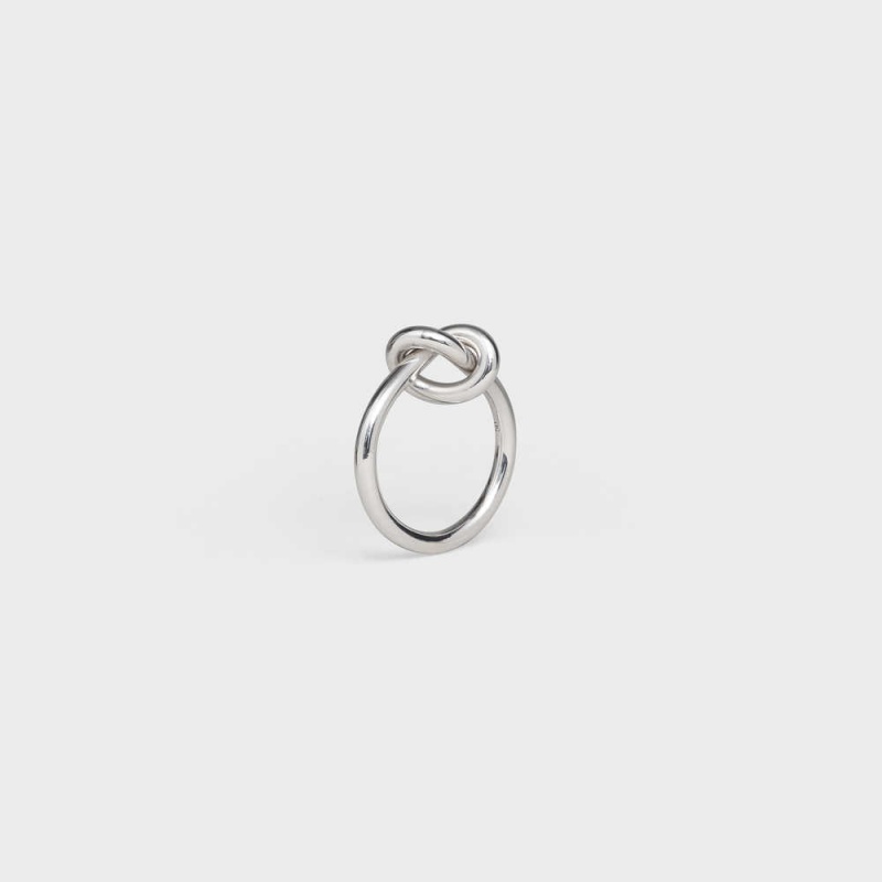 Celine Knot in Brass with Rhodium finish Rings Silver | CL-592196