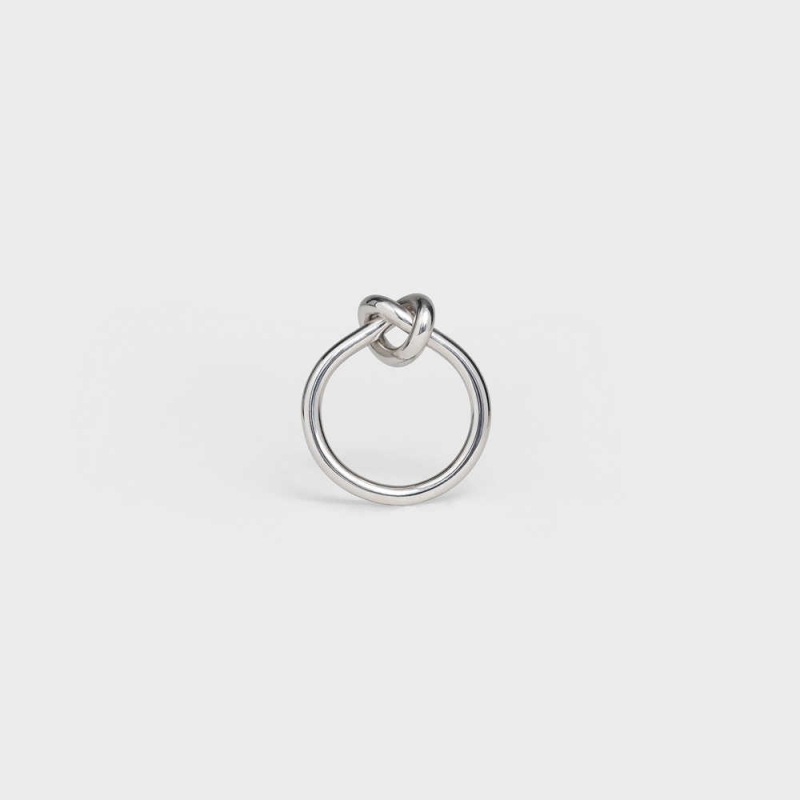 Celine Knot in Brass with Rhodium finish Rings Silver | CL-592196