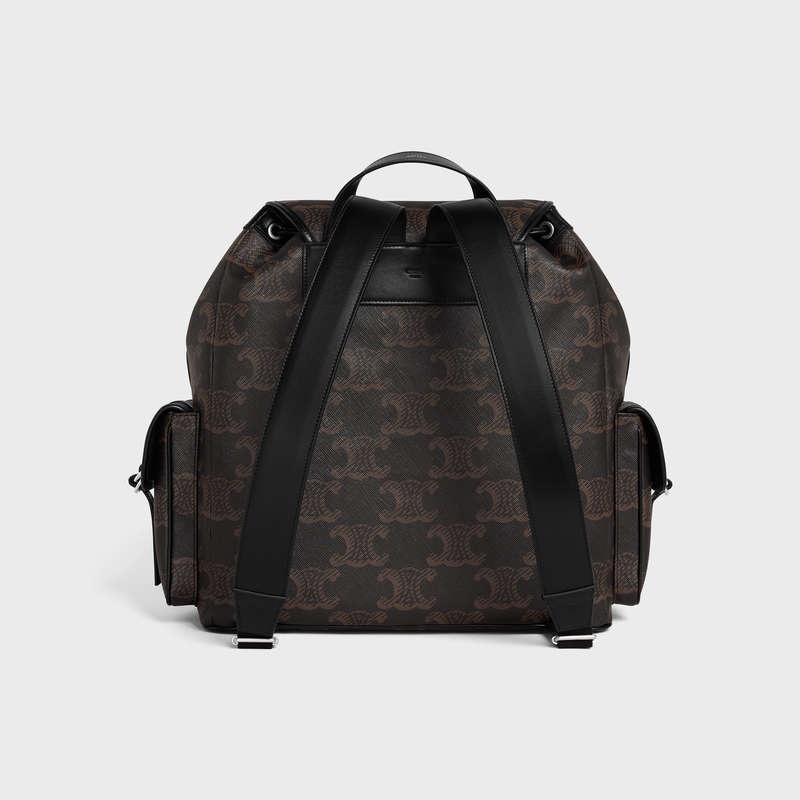 Celine LARGE in TRIOMPHE CANVAS XL Backpacks Black | CL-591838