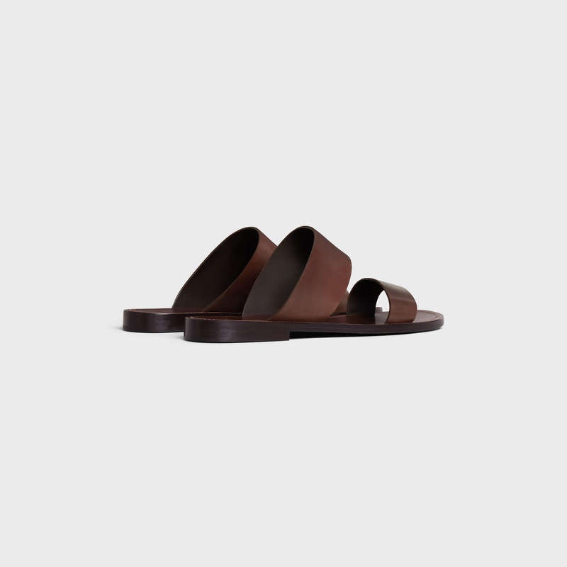 Celine LERINS in CALFSKIN - VEGETAL TANNING Sandals Dark Brown | CL-591890