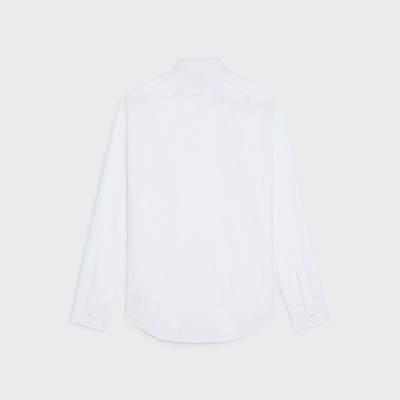 Celine LOOSE IN COTTON POPLIN Shirts White | CL-592178