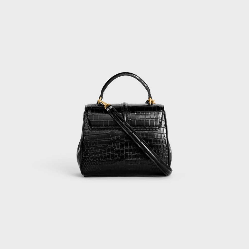 Celine MINI in porosus crocodile 16 Black | CL-593272