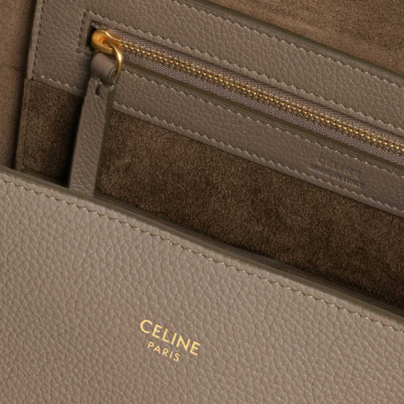 Celine Medium Phantom in soft grained calfskin Cabas Taupe | CL-593096