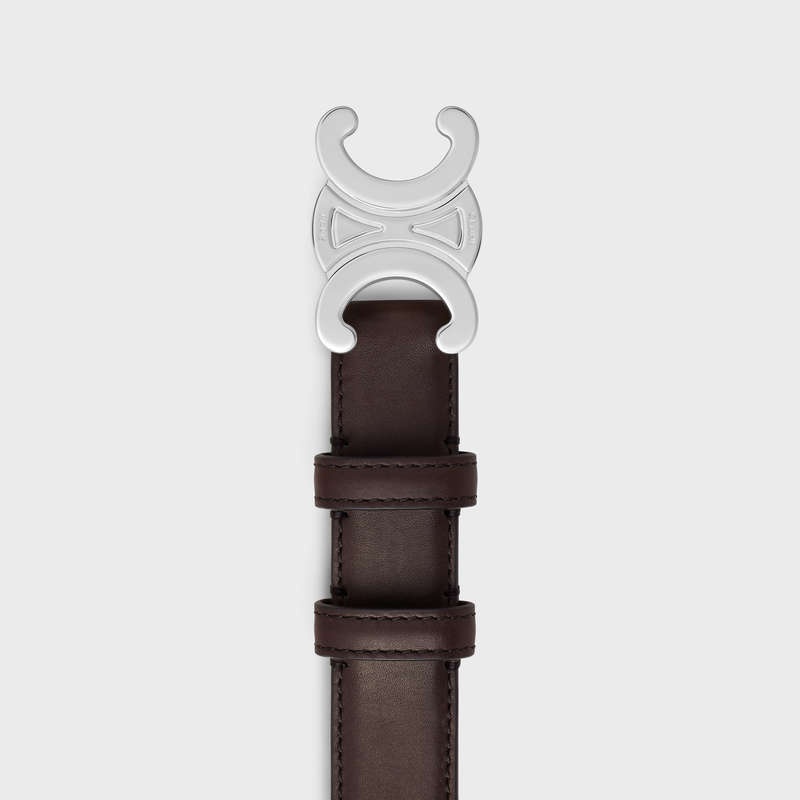 Celine Medium Triomphe in Natural Calfskin Belts Brown | CL-591763