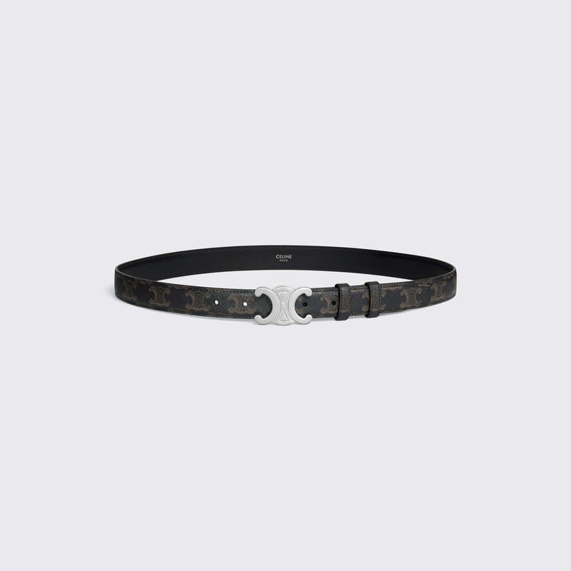 Celine Medium Triomphe in Triomphe Canvas Belts Black | CL-591764