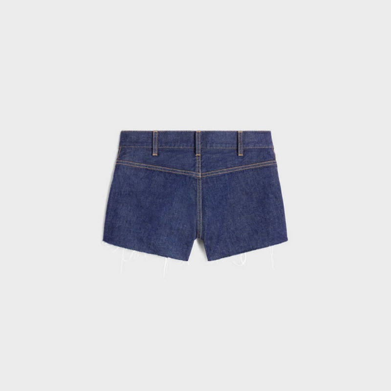 Celine Mini in rinsed wash denim Shorts RINSED | CL-592747