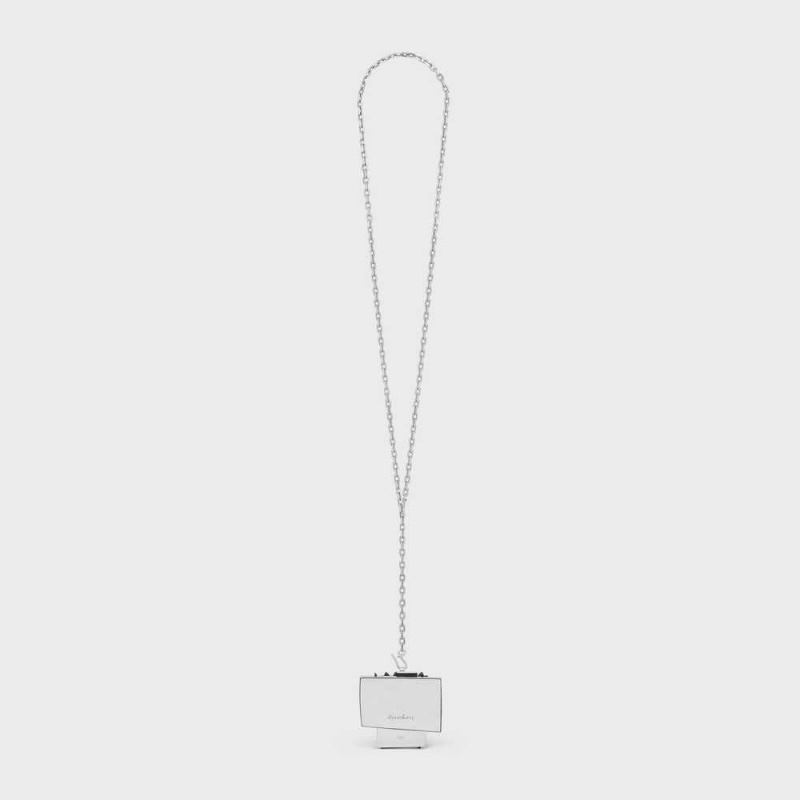 Celine Nevelson Project Sterling Silver and Oak Wood Necklaces Silver / Black | CL-592293